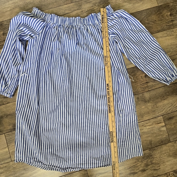 Gap Womens Medium Blue Striped Dress - Picture 6 of 13
